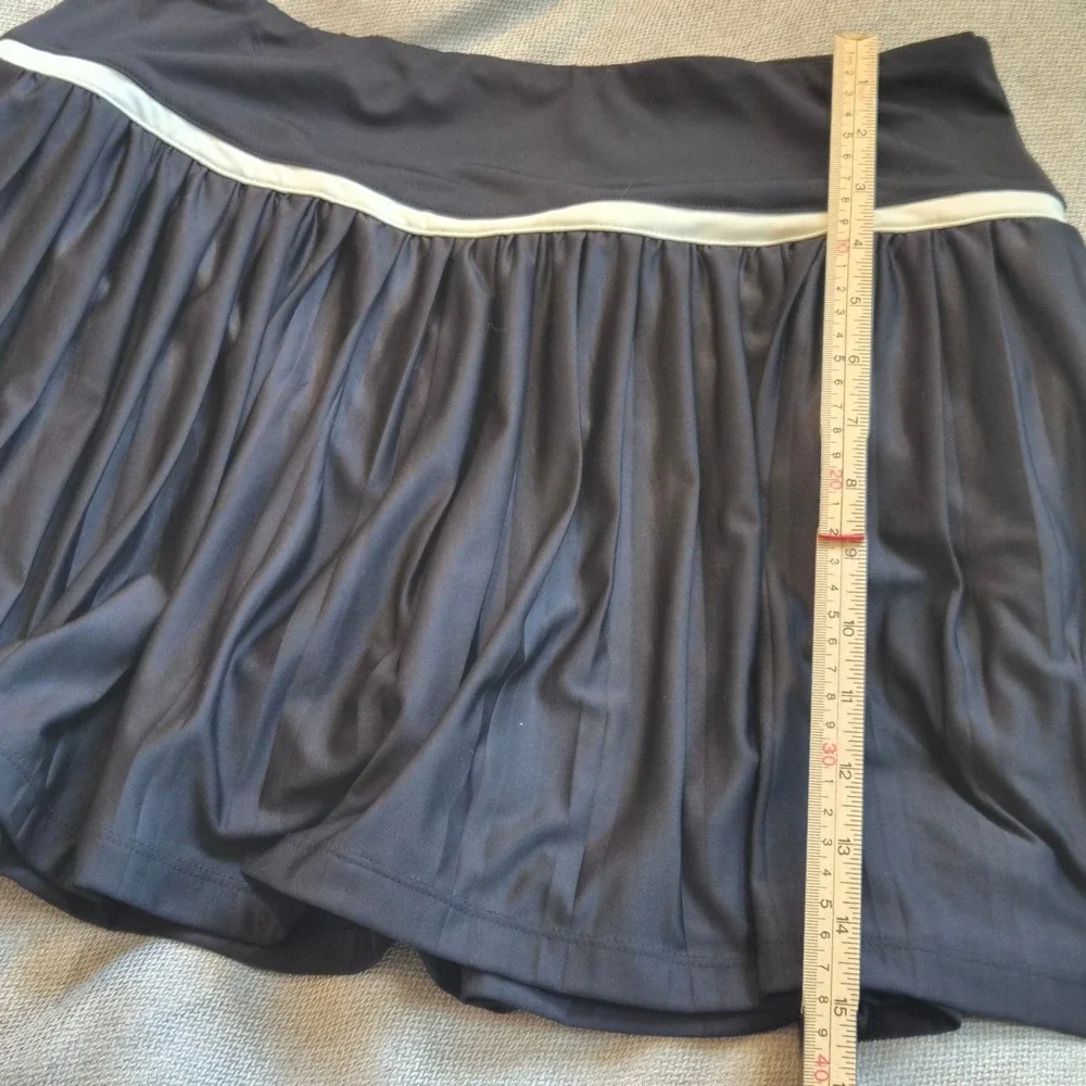 Juicy Couture Sport Tennis Skort Womens Large Black Pleated Athleisure Sporty